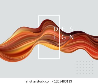 Abstract colorful vector background, color flow liquid wave for design brochure, website, flyer. Stream fluid. Acrylic paint