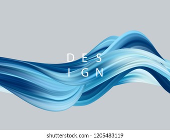 Abstract colorful vector background, color flow liquid wave for design brochure, website, flyer. Stream fluid. Acrylic paint