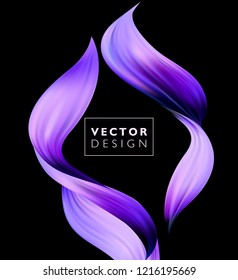 Abstract colorful vector background, color flow liquid wave for design brochure, website, flyer. Stream fluid. Acrylic paint