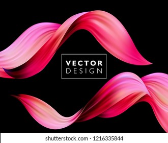 Abstract colorful vector background, color flow liquid wave for design brochure, website, flyer. Stream fluid. Acrylic paint