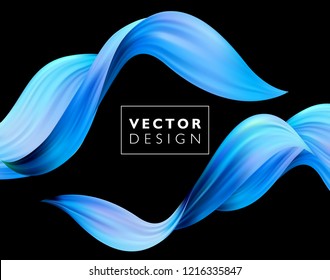 Abstract colorful vector background, color flow liquid wave for design brochure, website, flyer. Stream fluid. Acrylic paint