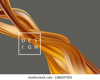 Abstract colorful vector background, color flow liquid wave for design brochure, website, flyer. Stream fluid. Acrylic paint