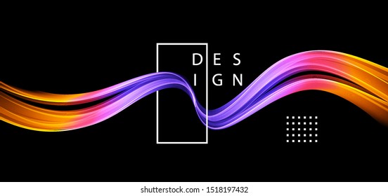 Abstract colorful vector background, color flow liquid wave for design brochure, website, flyer. Stream fluid.