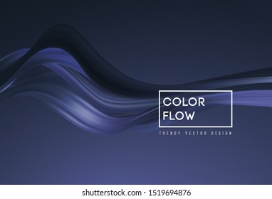 Abstract colorful vector background, color flow liquid wave for design brochure, website, flyer. Stream fluid. Acrylic paint