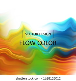 Abstract colorful vector background, color flow liquid wave for design brochure, website, flyer. Stream fluid. Acrylic paint