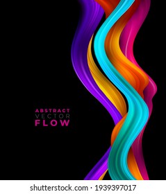 Abstract colorful vector background, color flow liquid wave for design brochure, website, flyer.