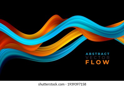 Abstract colorful vector background, color flow liquid wave for design brochure, website, flyer.