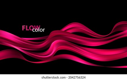 Resumen de fondo vectorial colorido, onda líquida de flujo de color