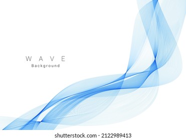 Abstract colorful vector background, color blue wave design vector
