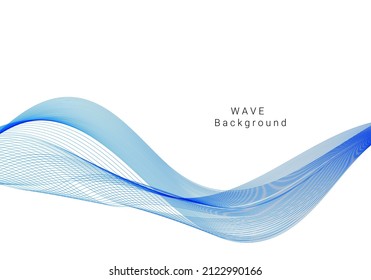 Abstract colorful vector background, color blue wave design vector