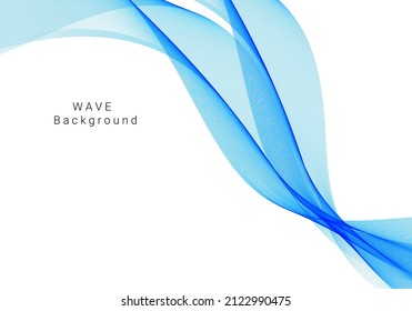 Abstract colorful vector background, color blue wave design vector