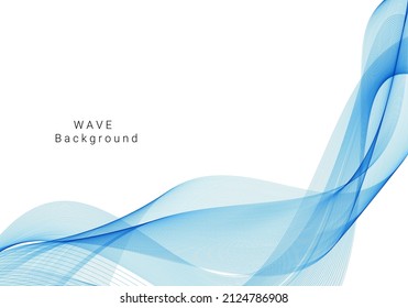 Abstract colorful vector background, color blue wave design vector