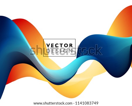 Abstract colorful vector background, color flow liquid wave for design brochure, website, flyer. EPS10
