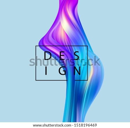 Abstract colorful vector background, color flow liquid wave for design brochure, website, flyer. Stream fluid. Acrylic paint