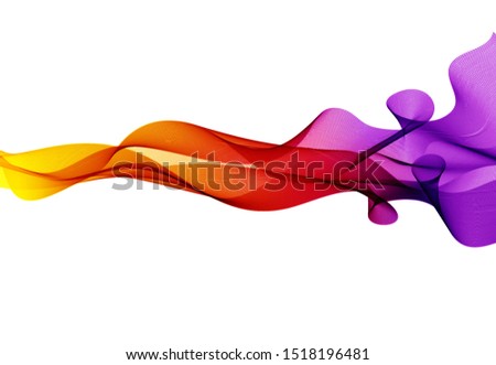 Abstract colorful vector background, color flow smoky wave for design brochure, website, flyer. Stream fluid.