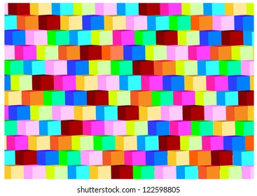 abstract colorful vector background with dimensional cubes