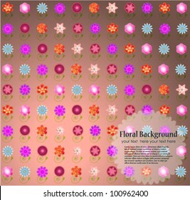 abstract colorful vector background with flower elements