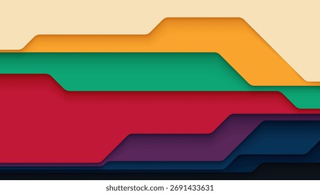 Fondo de Vector colorido Abstractas con ilustración de diseño de ondas que fluyen