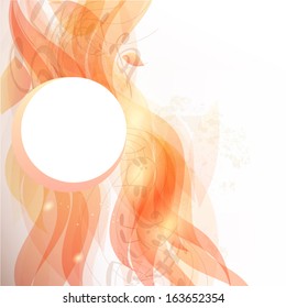 Abstract colorful vector background  with foliage  for design 