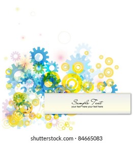 abstract colorful vector background with gears