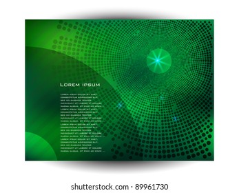 Abstract colorful vector background. Green and Color circle