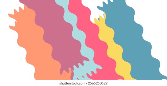 Abstract colorful vector background with lines shapes on ti 