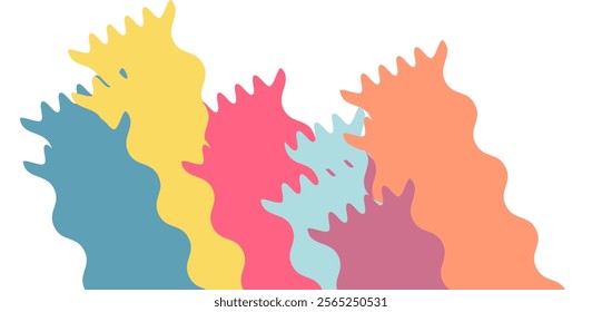 Abstract colorful vector background with lines shapes on ti 