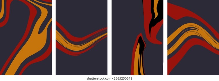 Abstract colorful vector background with lines shapes on ti 