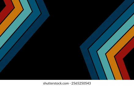 Abstract colorful vector background with lines shapes on ti 