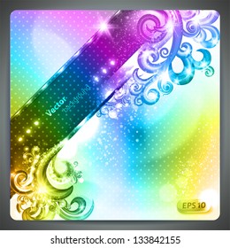 Abstract colorful vector background with lots of design elements.