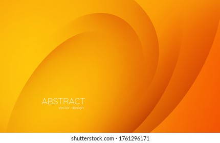 Abstract colorful vector background, orange color banner with smooth line and shadow. Template for design brochure, website, flyer.