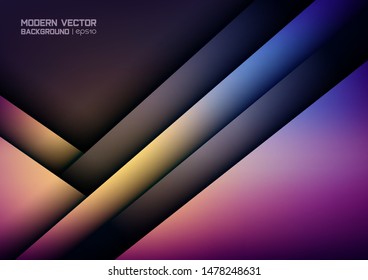 Abstract Colorful Vector Background. Paper Cut Effect.