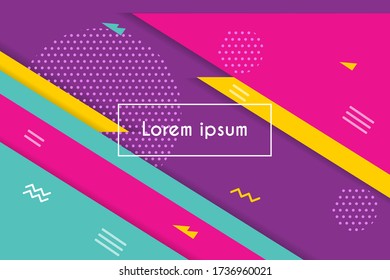 Abstract colorful vector background in paper cut style
