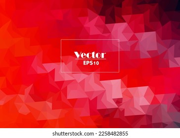 Resumen del fondo del vector colorido. imagen vectorial abstracta digital roja estilizada desde triángulos