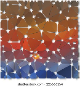 Abstract colorful vector background of the set of triangles