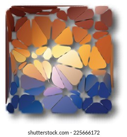 Abstract colorful vector background of the set of triangles