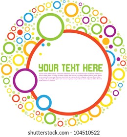 Abstract colorful vector background with speech bubbles
