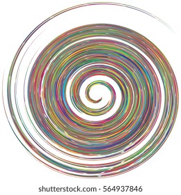 Abstract colorful vector background. Spiral on background