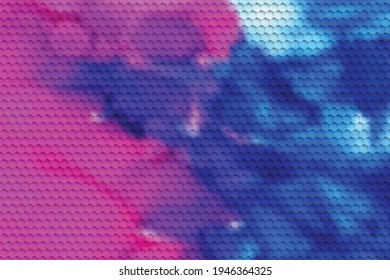 Abstract colorful vector background. Universal mesh backdrop. Bright blurred paint colors textured with overlay pattern. 