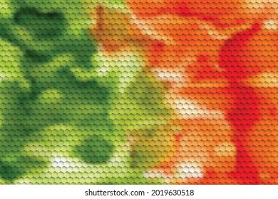 Abstract colorful vector background. Universal mesh backdrop. Bright blurred paint colors textured with overlay pattern. 