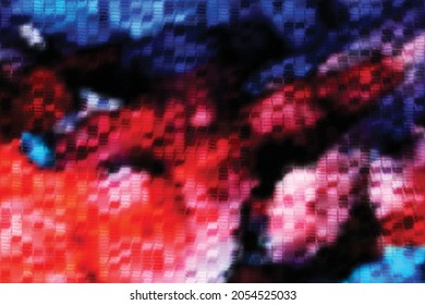 Abstract colorful vector background. Universal mesh backdrop. Bright blurred paint colors textured with overlay pattern. 