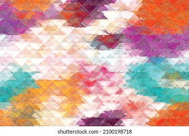 Abstract colorful vector background. Universal mesh backdrop. Bright blurred paint colors textured with overlay pattern. 