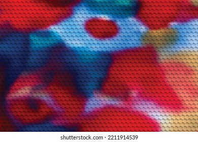 Abstract colorful vector background. Universal mesh backdrop. Bright blurred paint colors textured with overlay pattern. 