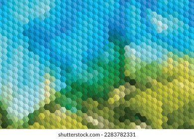 Abstract colorful vector background. Universal mesh backdrop. Bright blurred paint colors textured with overlay pattern. 