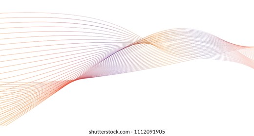 Abstract colorful vector background. Wavy surface. Striped lines.
