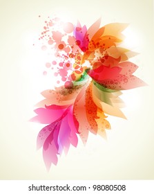 Abstract colorful vector background.Floral