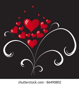 abstract colorful vector black background