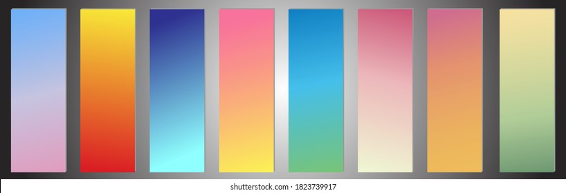 Resumen de fondo de gradiente difuminado por vectores coloridos. Plantilla holográfica para su portada y diseño