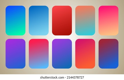 Abstrakte bunter Vektorgrafik unscharfer Farbverlauf-Hintergründe. Holografische Vorlage für Ihr Cover und Ihr Design