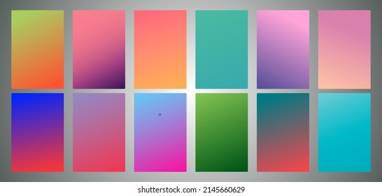 Abstract colorful vector blurred gradient backgrounds. Holographic template for your cover and design
